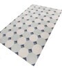Soft Ogee Rug 5X8 ft| Dark Night Blue & White Carpet Dhurrie