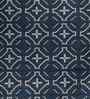 Soft Quatrefoil Rug 9X12 ft| Dark Night Blue & White Carpet Dhurrie