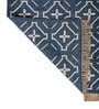 Soft Quatrefoil Rug 9X12 ft| Dark Night Blue & White Carpet Dhurrie