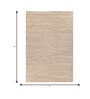 Soft Striped Rug 5X8 ft| Natural & White Carpet Dhurrie