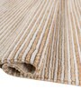 Soft Striped Rug 5X8 ft| Natural & White Carpet Dhurrie