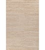 Soft Striped Rug 5X8 ft| Natural & White Carpet Dhurrie