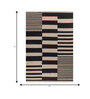 Soft Striped Rug 6X9 ft| Ebony & White Carpet Dhurrie