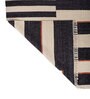 Soft Striped Rug 6X9 ft| Ebony & White Carpet Dhurrie