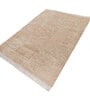 Soft Textured Braided Rug 5'6X7'6 ft| Tan & White Carpet Dhurrie