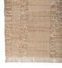 Soft Textured Braided Rug 5'6X7'6 ft| Tan & White Carpet Dhurrie