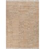 Soft Textured Braided Rug 5'6X7'6 ft| Tan & White Carpet Dhurrie