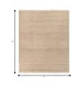 Soft Textured Braided Rug 8X10 ft| Tan & Beige Carpet Dhurrie
