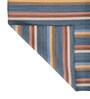Soft Textured Striped Rug 5X7'6 ft| Deep Navy & Beige Carpet Dhurrie