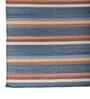 Soft Textured Striped Rug 5X7'6 ft| Deep Navy & Beige Carpet Dhurrie