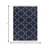 Soft Trellis Rug 5X8'6 ft| Deep Navy & White Carpet Dhurrie