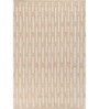 Soft Trellis Rug 5X8 ft| Tan & White Carpet Dhurrie
