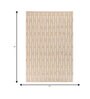 Soft Trellis Rug 5X8 ft| Tan & White Carpet Dhurrie