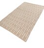 Soft Trellis Rug 5X8 ft| Tan & White Carpet Dhurrie