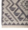 Soft Tribal Geometric Rug 5X8 ft| Wisteria & White Carpet Dhurrie