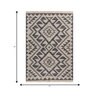 Soft Tribal Geometric Rug 5X8 ft| Wisteria & White Carpet Dhurrie