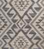 Soft Tribal Geometric Rug 5X8 ft| Wisteria & White Carpet Dhurrie