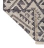 Soft Tribal Geometric Rug 5X8 ft| Wisteria & White Carpet Dhurrie
