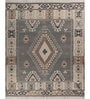 Soft Tribal Geometric Rug 8X10 ft| White & Beige Carpet Dhurrie