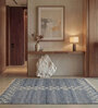 Soft Tribal Rug 4X6 ft| Dark Night Blue & White Carpet Dhurrie