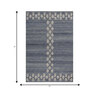 Soft Tribal Rug 4X6 ft| Dark Night Blue & White Carpet Dhurrie