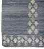 Soft Tribal Rug 4X6 ft| Dark Night Blue & White Carpet Dhurrie