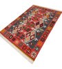 Soft Tribal Rug 5X7'6 ft| Ribbon Red & Treetop Carpet Dhurrie