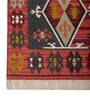 Soft Tribal Rug 5X7'6 ft| Ribbon Red & Treetop Carpet Dhurrie