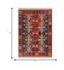 Soft Tribal Rug 5X7'6 ft| Ribbon Red & Treetop Carpet Dhurrie