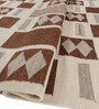 Soft Tribal Rug 5X8 ft| Beige & Leather Brown Carpet Dhurrie