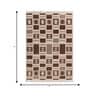 Soft Tribal Rug 5X8 ft| Beige & Leather Brown Carpet Dhurrie