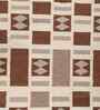 Soft Tribal Rug 5X8 ft| Beige & Leather Brown Carpet Dhurrie