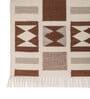 Soft Tribal Rug 5X8 ft| Beige & Leather Brown Carpet Dhurrie