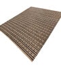 Soft Tribal Rug 8X10 ft| Tan & Ebony Carpet Dhurrie