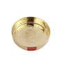Brass Puja Pooja Aarti Golden Thali 12.5 cm, Golden
