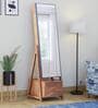 Aston Standing Dresser With Hidden Mirror Storage In Beige Colour