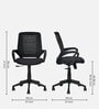 Astor Breathable Mesh Ergonomic Chair in Black Colour
