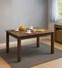 Astra 6 Seater Dining Table In Brown Color