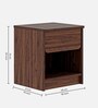Astra Bedside Table In Columbian Walnut Colour
