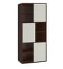 Astra Bookshelf-cum-File Cabinet in Ivory & Walnut Finish