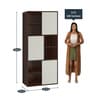 Astra Bookshelf-cum-File Cabinet in Ivory & Walnut Finish