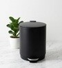 Black Metal Astra Trash Bin 5 Ltr