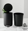 Black Metal Astra Trash Bin 5 Ltr