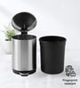 Silver Metal Astra Trash Bin 5 Ltr