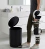 Black Metal Astra Trash Bin 5 Ltr