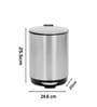 Silver Metal Astra Trash Bin 5 Ltr