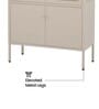 Astra Multi-Purpose Metal Bookshelf In Cream Colour