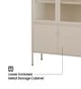 Astra Multi-Purpose Metal Bookshelf In Cream Colour