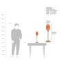Astra Gold Metal & Glass Table Lamp with Amber Shade Astra Gold Metal & Glass Table Lamp with Amber Shade