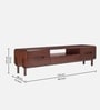 Astra Teak Wood TV Unit In Walnut Finish for Upto 75